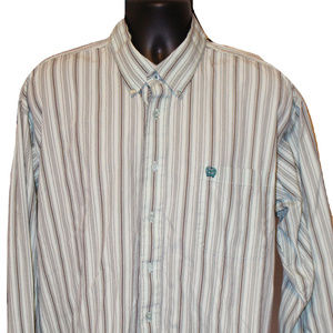 Cinch Button Down Shirt XL Men's Flip Cuff